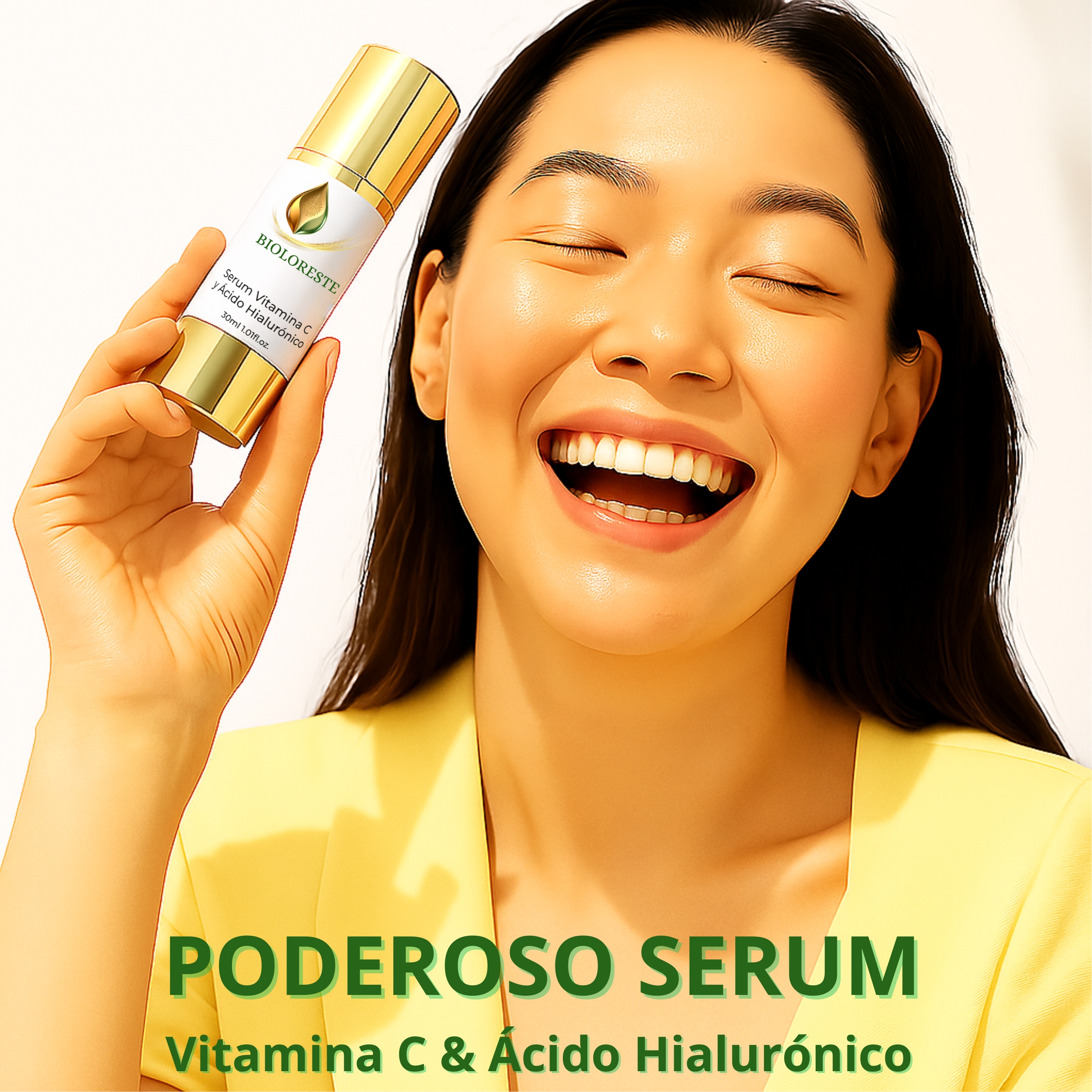 Frasco dorado de Bioloreste